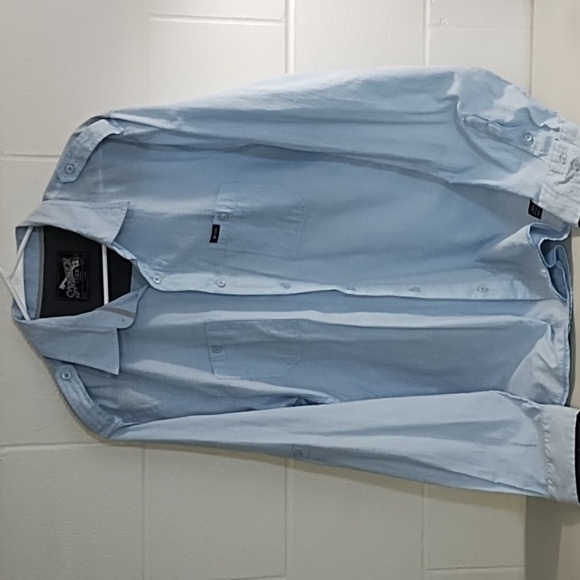 Sovereign Code Roll Sleeve Light Weight Safari Style Chambray Shirt Extra Large - Picture 14 of 14